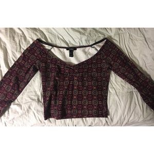 3/4 sleeve crop top